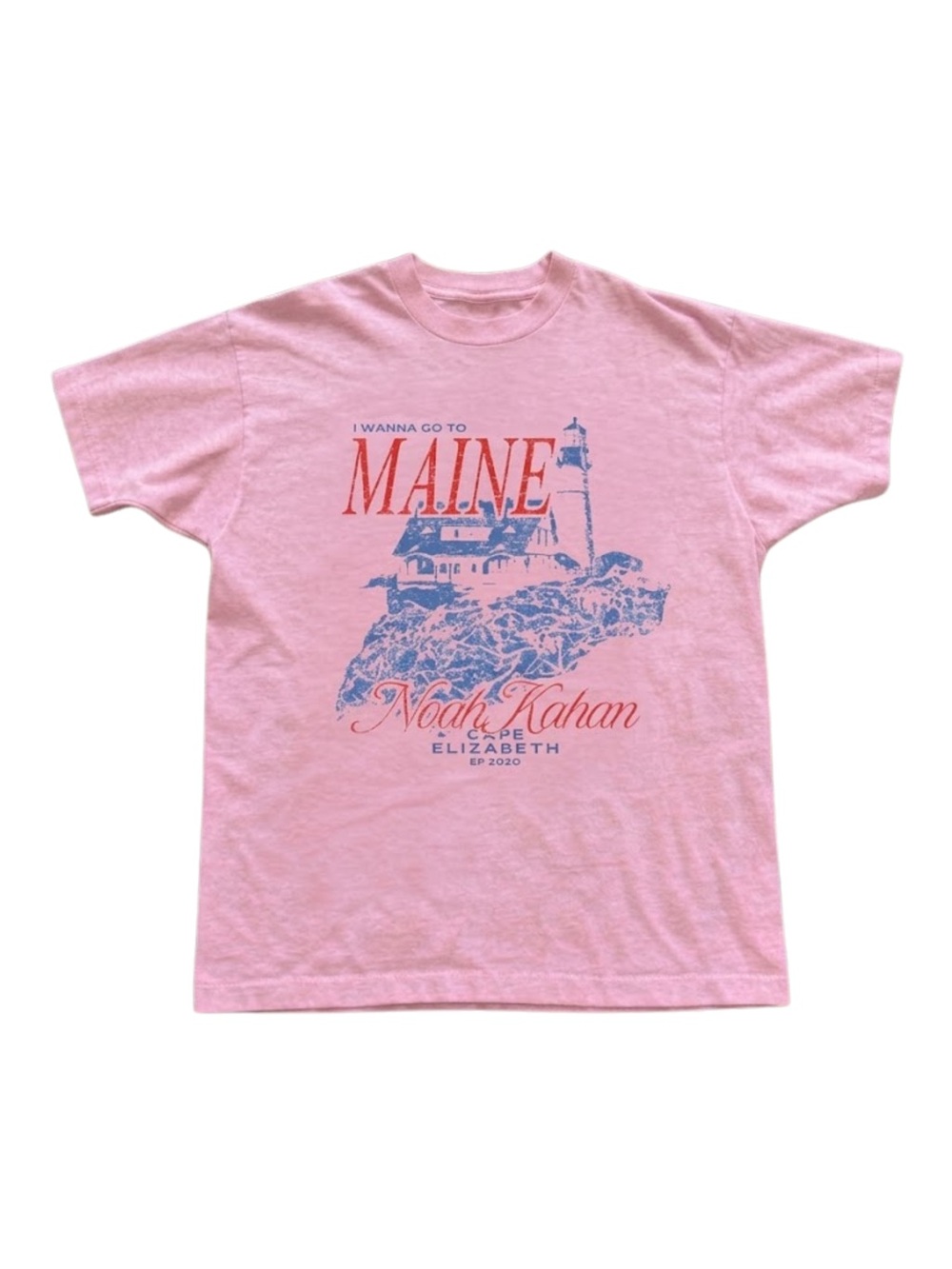 Noah Kahan 'I Wanna Go to Maine' Pink Graphic Tee